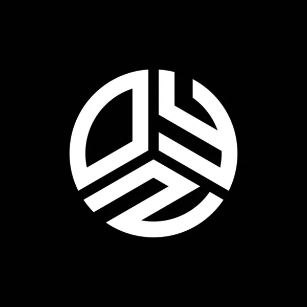 Oyz Letter Logo Design Black Background Oyz Creative Initials Letter — Stock Vector