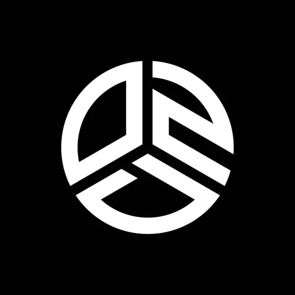 Desain Logo Surat Ozd Pada Latar Belakang Hitam Ozd Kreatif - Stok Vektor