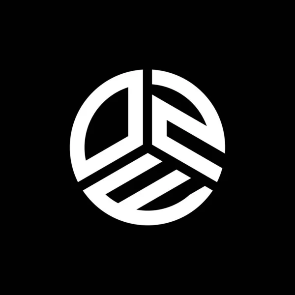 Σχεδιασμός Λογότυπου Γραμμάτων Oze Μαύρο Φόντο Δημιουργικά Αρχικά Oze Έννοια — Διανυσματικό Αρχείο