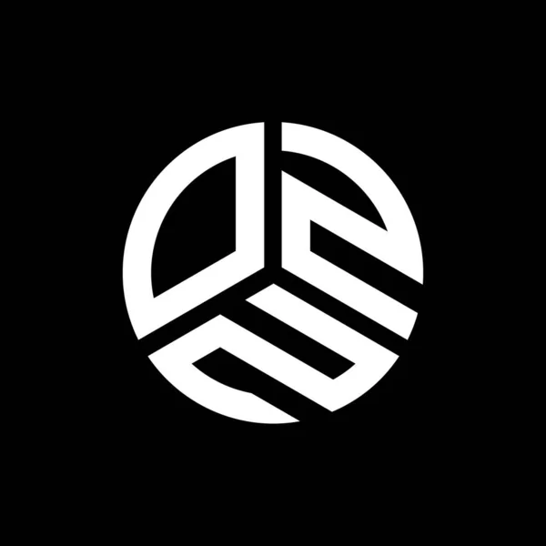 Diseño Del Logotipo Letra Ozn Sobre Fondo Negro Ozn Iniciales — Archivo Imágenes Vectoriales