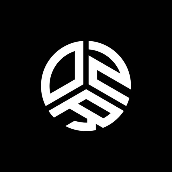 Ozr Design Logotipo Carta Fundo Preto Ozr Iniciais Criativas Conceito —  Vetores de Stock