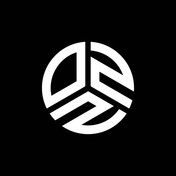 Diseño Del Logotipo Letra Ozz Sobre Fondo Negro Ozz Iniciales — Vector de stock