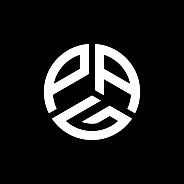 Pag Logo Ontwerp Zwarte Achtergrond Pag Creatieve Initialen Letter Logo — Stockvector