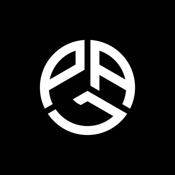 Pal Logo Ontwerp Zwarte Achtergrond Pal Creatieve Initialen Letter Logo — Stockvector