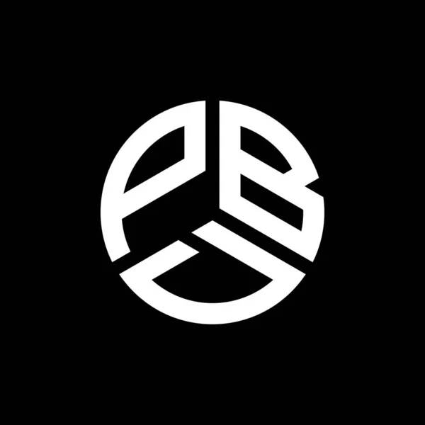 Logo Lettera Pbd Sfondo Nero Pbd Creativo Iniziali Lettera Logo — Vettoriale Stock