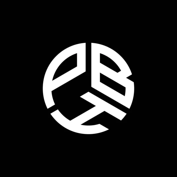 Pbh Буква Дизайн Логотипа Черном Фоне Концепция Логотипа Инициалами Pbh — стоковый вектор
