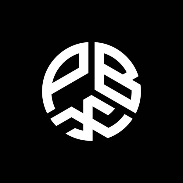 Pbx Lettre Logo Design Sur Fond Noir Pbx Initiales Créatives — Image vectorielle