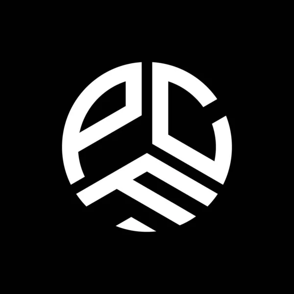 Pcf Projeto Logotipo Letra Fundo Preto Pcf Iniciais Criativas Conceito —  Vetores de Stock