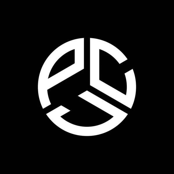 Pcj Logo Ontwerp Zwarte Achtergrond Pcj Creatieve Initialen Letter Logo — Stockvector