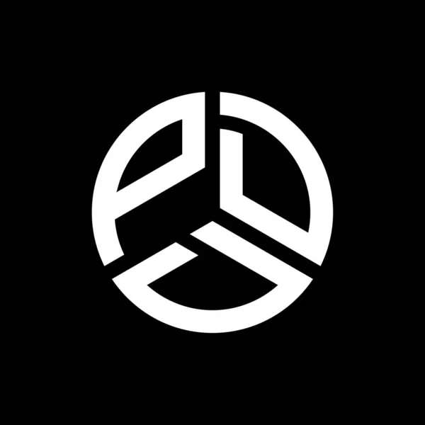 Pdd Letter Logo Ontwerp Zwarte Achtergrond Pdd Creatief Initialen Letter — Stockvector