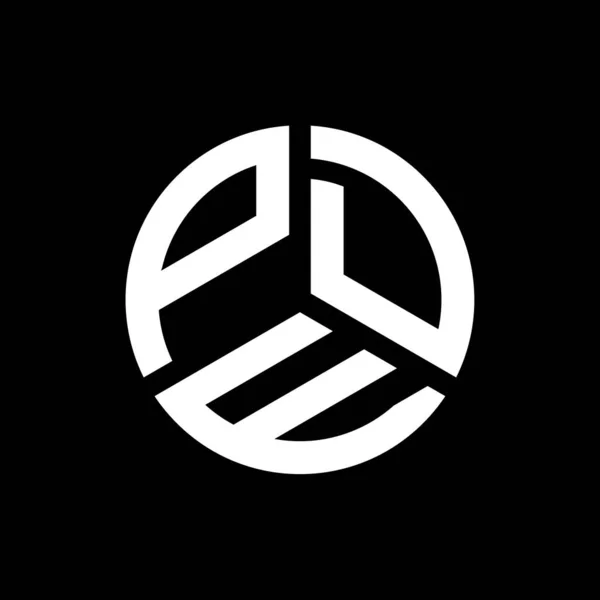 Diseño Del Logotipo Letra Pde Sobre Fondo Negro Pde Iniciales — Archivo Imágenes Vectoriales