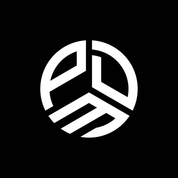 Diseño Del Logotipo Letra Pdm Sobre Fondo Negro Pdm Iniciales — Archivo Imágenes Vectoriales