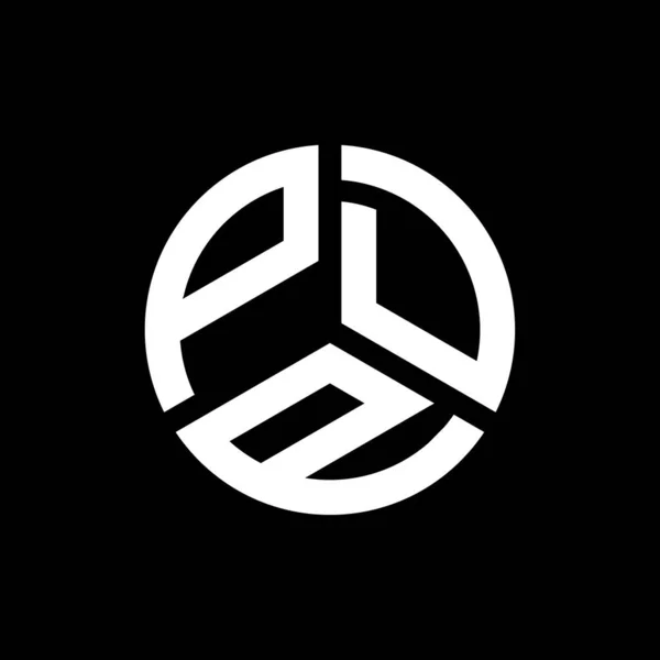Siyah Arka Planda Pdp Harf Logosu Tasarımı Pdp Yaratıcı Harflerin — Stok Vektör
