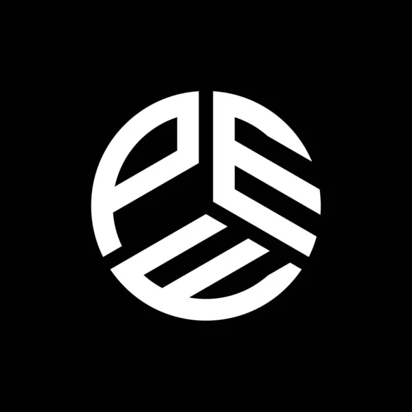 Logo Design Aus Pee Buchstaben Auf Schwarzem Hintergrund Pee Kreative — Stockvektor