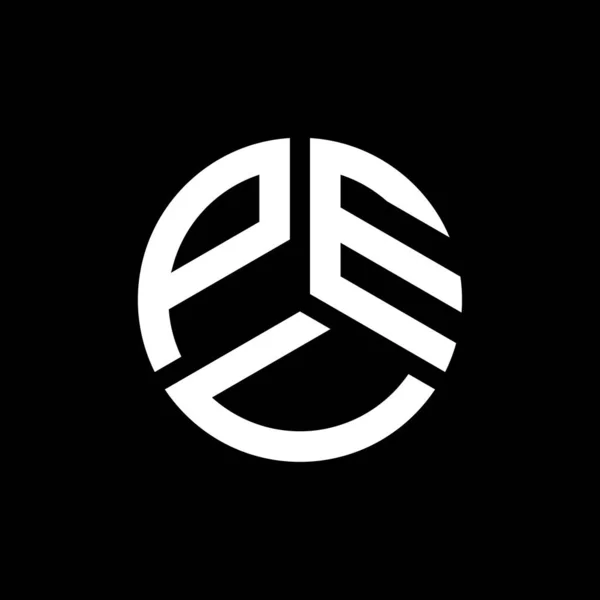 Diseño Del Logotipo Letra Pev Sobre Fondo Negro Pev Iniciales — Vector de stock