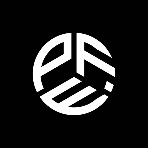 Diseño Del Logotipo Letra Pfe Sobre Fondo Negro Pfe Iniciales — Vector de stock