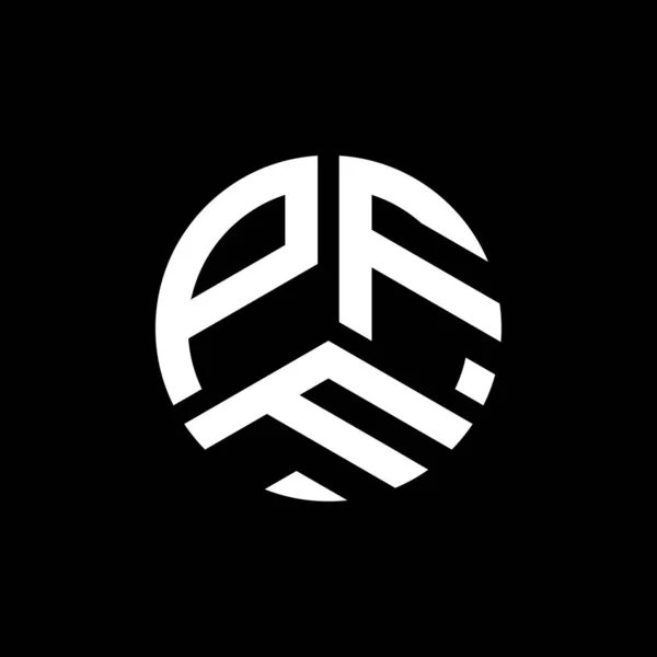 Pff Letter Logo Ontwerp Zwarte Achtergrond Pff Creatieve Initialen Letter — Stockvector