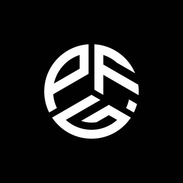 Projekt Logo Litery Pfg Czarnym Tle Pfg Twórcze Inicjały Koncepcja — Wektor stockowy