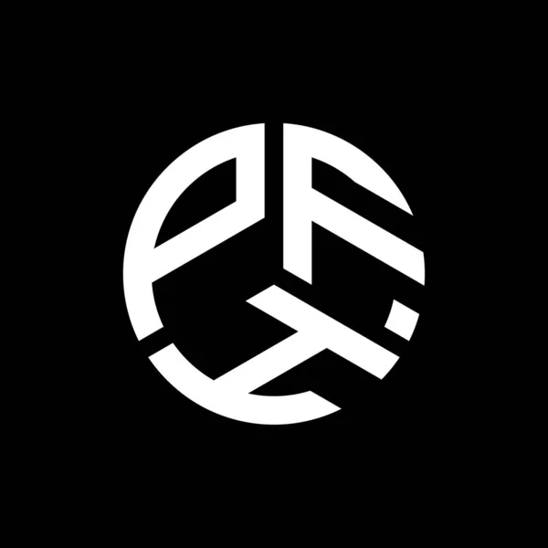 Σχεδιασμός Λογότυπου Γράμματα Pfh Μαύρο Φόντο Δημιουργικά Αρχικά Pfh Έννοια — Διανυσματικό Αρχείο