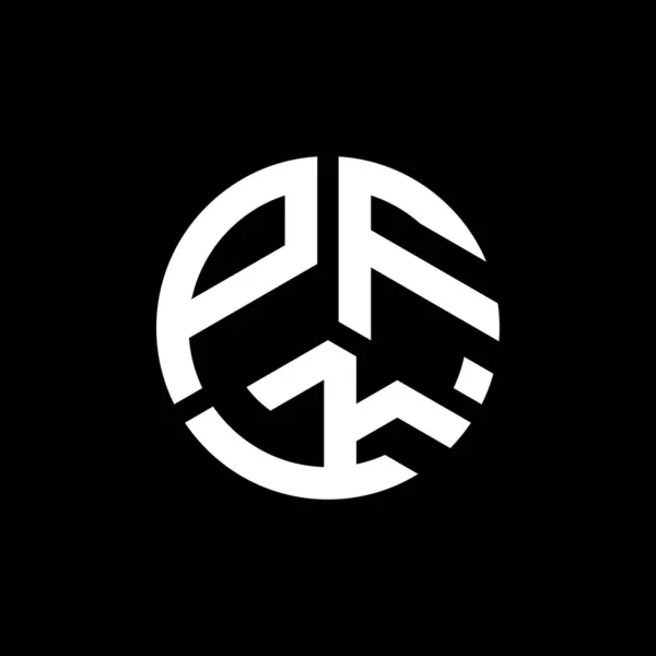 Pfk Lettre Logo Design Sur Fond Noir Pfk Initiales Créatives — Image vectorielle