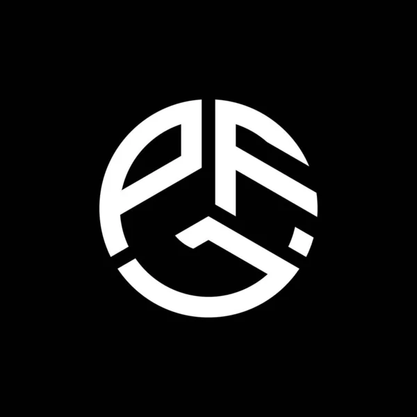 Σχεδιασμός Λογότυπου Γράμματα Pfl Μαύρο Φόντο Έννοια Λογοτύπου Δημιουργικά Αρχικά — Διανυσματικό Αρχείο