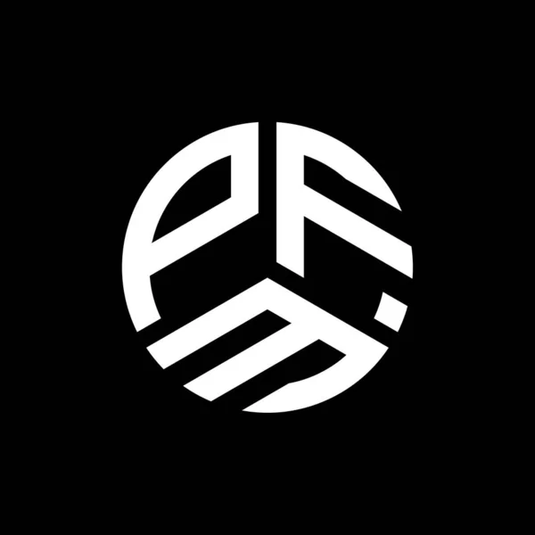 Projekt Logo Litery Pfm Czarnym Tle Pfm Twórcze Inicjały Litera — Wektor stockowy