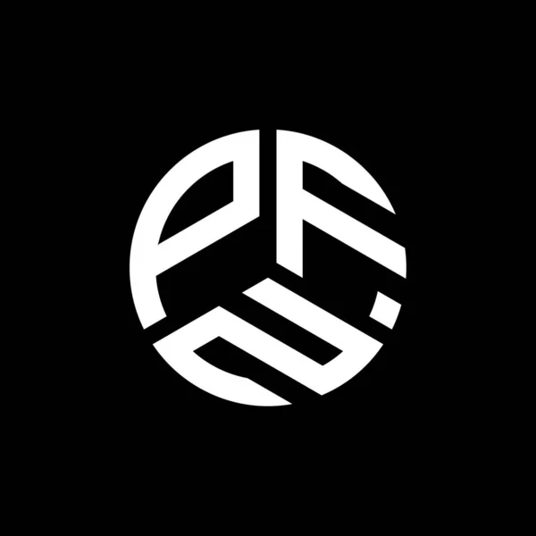 Pfn Schriftzug Logo Design Auf Schwarzem Hintergrund Pfn Kreative Initialen — Stockvektor