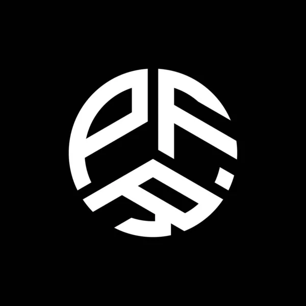 Diseño Del Logotipo Letra Pfr Sobre Fondo Negro Pfr Iniciales — Vector de stock
