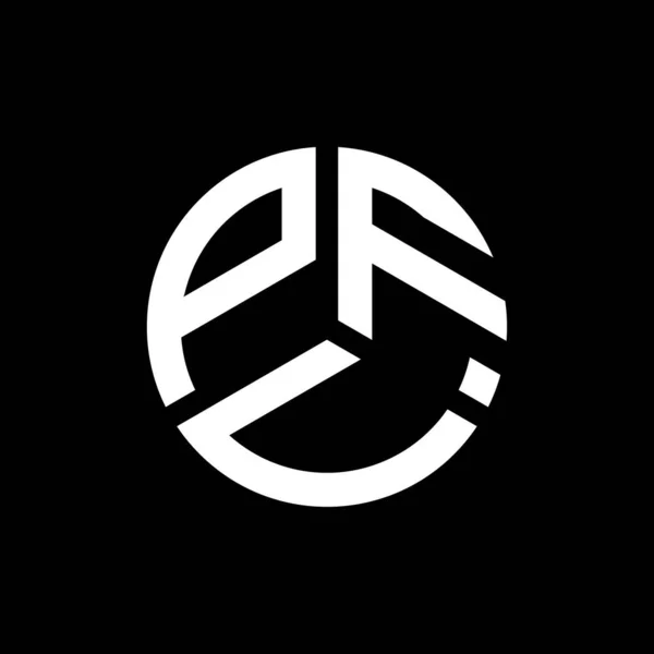 Pfv Lettre Logo Design Sur Fond Noir Pfv Initiales Créatives — Image vectorielle