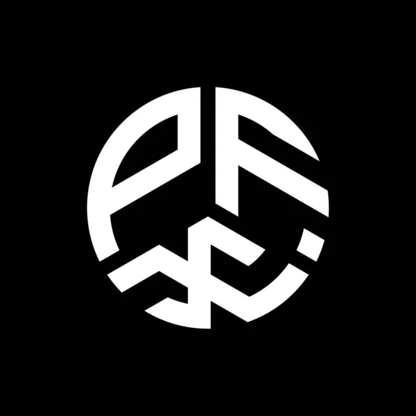 Σχεδιασμός Λογότυπου Γραμμάτων Pfx Μαύρο Φόντο Έννοια Λογοτύπου Δημιουργικά Αρχικά — Διανυσματικό Αρχείο