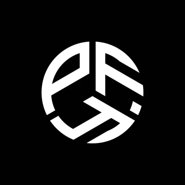 Diseño Del Logotipo Letra Pfy Sobre Fondo Negro Pfy Iniciales — Archivo Imágenes Vectoriales