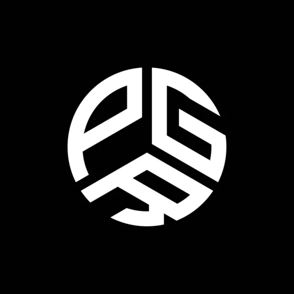 Projekt Logo Litery Pgr Czarnym Tle Pgr Twórcze Inicjały Koncepcja — Wektor stockowy
