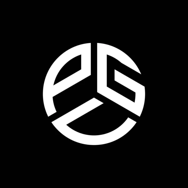 Pgv Letter Logo Ontwerp Zwarte Achtergrond Pgv Creatieve Initialen Letter — Stockvector