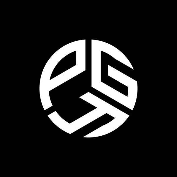 Pgy Lettre Logo Design Sur Fond Noir Pgy Initiales Créatives — Image vectorielle
