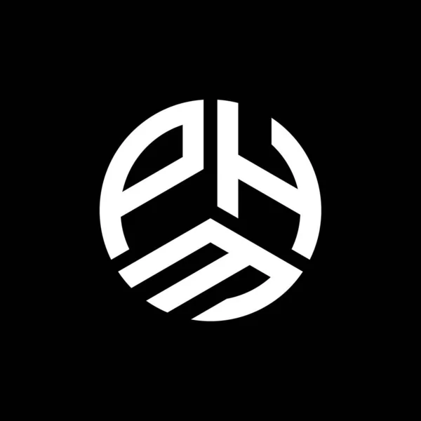 Phm Logo Ontwerp Zwarte Achtergrond Phm Creatieve Initialen Letter Logo — Stockvector