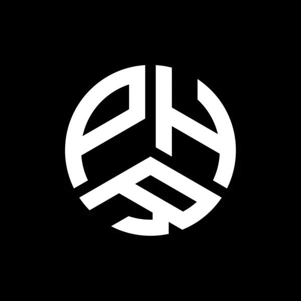 Phr Дизайн Логотипу Чорному Тлі Творчі Ініціали Phr Мають Поняття — стоковий вектор
