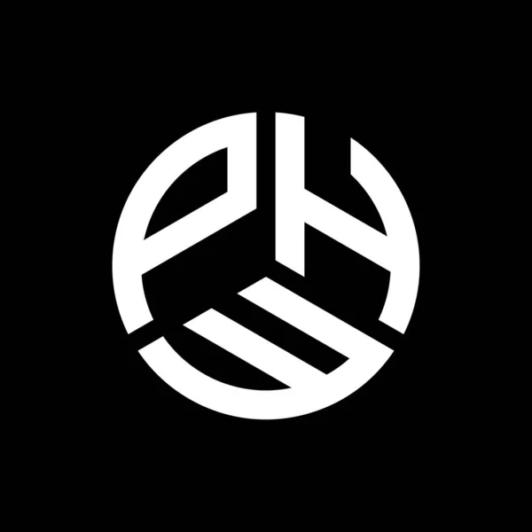 Projekt Logo Litery Phw Czarnym Tle Phw Twórcze Inicjały Koncepcja — Wektor stockowy