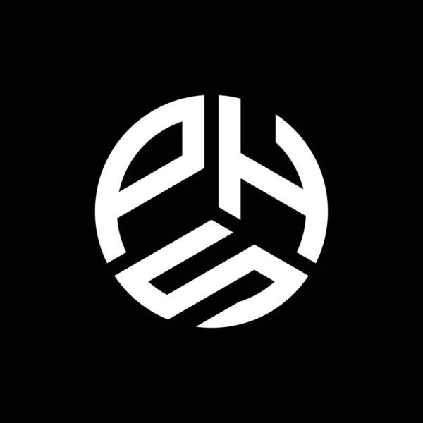 Дизайн Логотипа Phs Чёрном Фоне Концепция Логотипа Phs Creative Initials — стоковый вектор