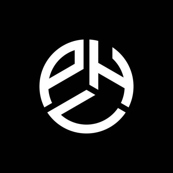Phv Letter Logo Design Black Background Phv Creative Initials Letter — Stock Vector