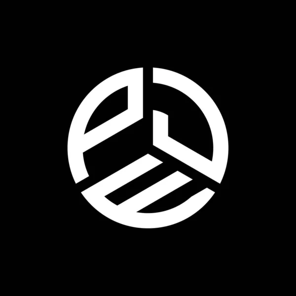 Projekt Logo Litery Pje Czarnym Tle Pje Twórcze Inicjały Koncepcja — Wektor stockowy