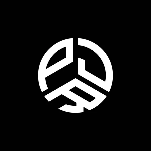 Logo Lettera Pjr Sfondo Nero Pjr Creativo Iniziali Lettera Logo — Vettoriale Stock