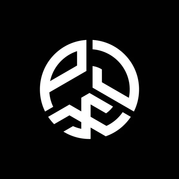 Projekt Logo Litery Pjx Czarnym Tle Pjx Twórcze Inicjały Koncepcja — Wektor stockowy