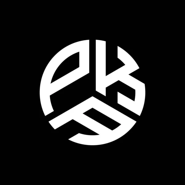 Pka Brev Logotyp Design Svart Bakgrund Pka Kreativa Initialer Brev — Stock vektor