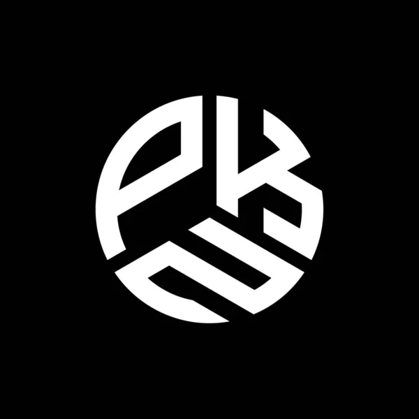 Diseño Del Logotipo Letra Pkn Sobre Fondo Negro Pkn Iniciales — Archivo Imágenes Vectoriales