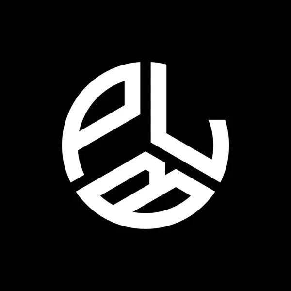 Projekt Logo Litery Plb Czarnym Tle Plb Kreatywne Inicjały Koncepcja — Wektor stockowy