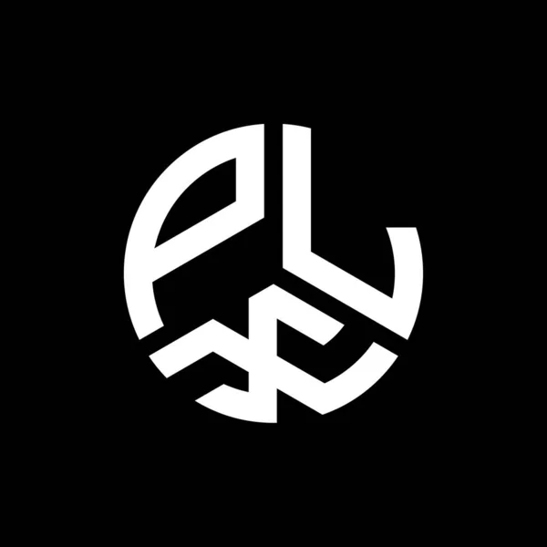 Diseño Del Logotipo Letra Plx Sobre Fondo Negro Plx Iniciales — Vector de stock