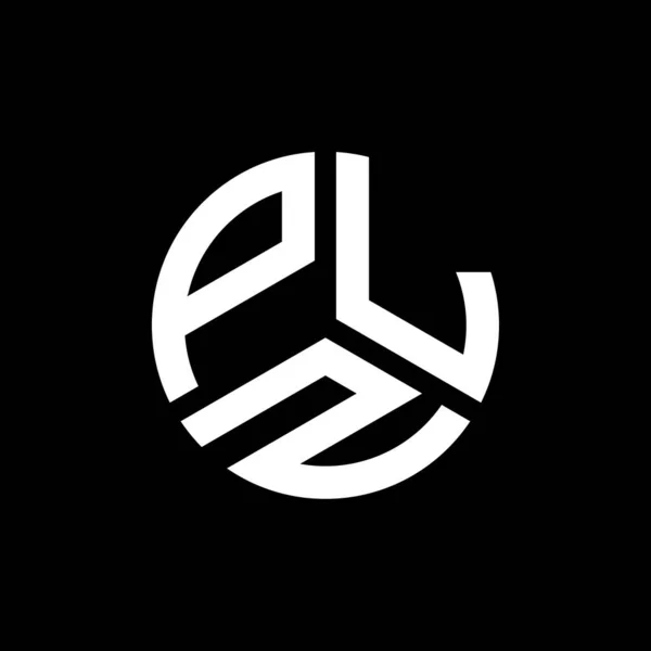 Plz Дизайн Літер Чорному Тлі Творчі Ініціали Plz Поняття Логотипу — стоковий вектор