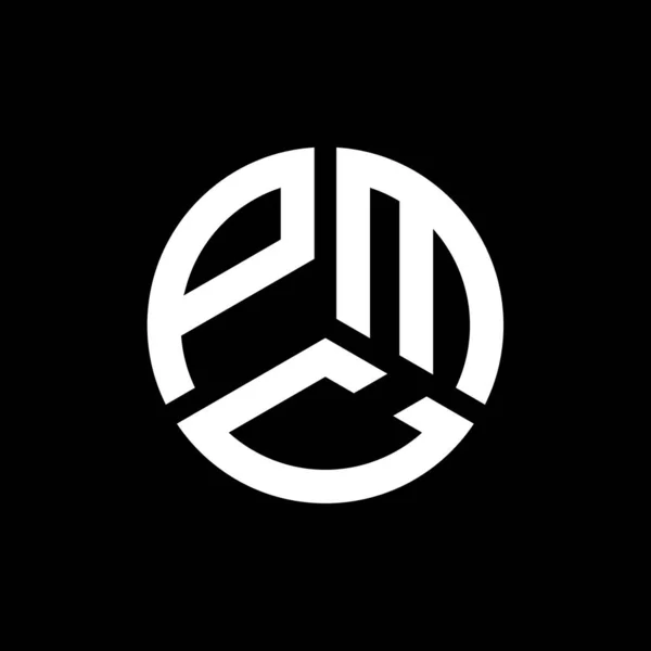 Projekt Logo Litery Pmc Czarnym Tle Inicjały Twórcze Pmc Koncepcja — Wektor stockowy