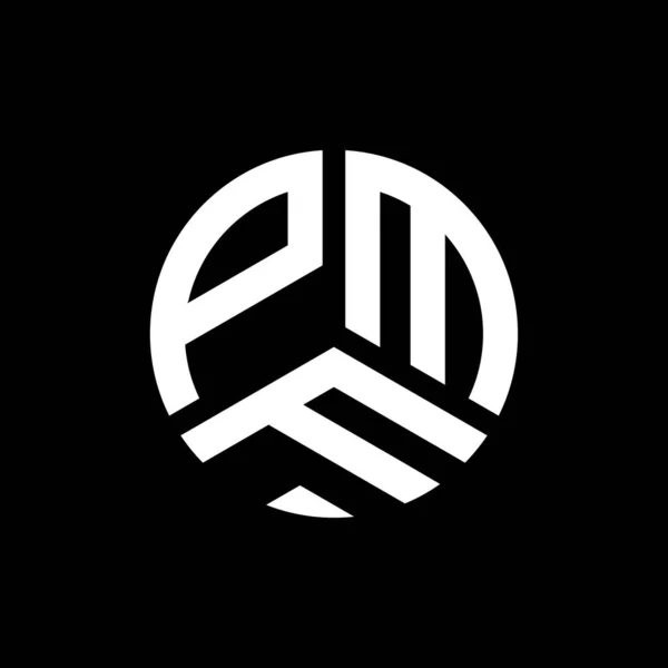 Pmf Logo Ontwerp Zwarte Achtergrond Pmf Creatieve Initialen Letterlogo Concept — Stockvector