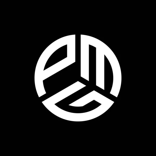 Pmg Letter Logo Design Auf Schwarzem Hintergrund Pmg Kreative Initialen — Stockvektor